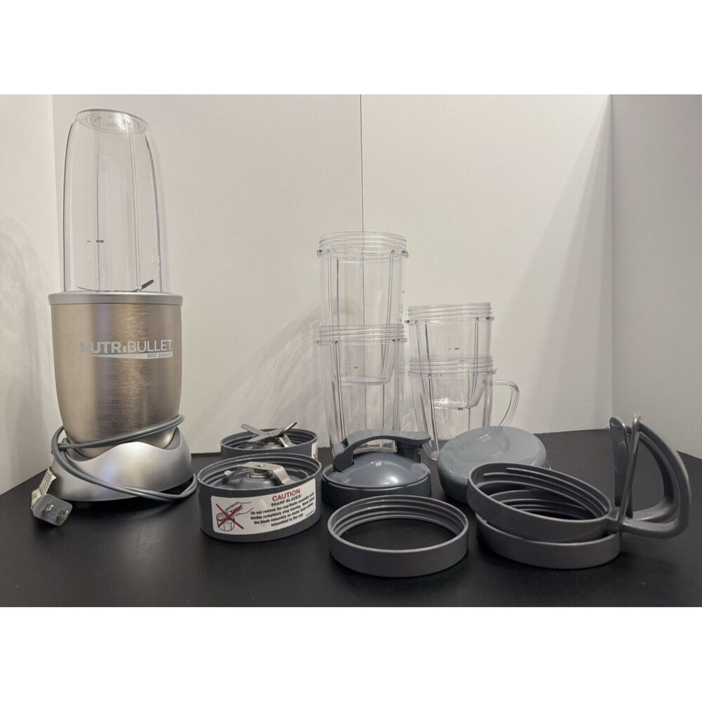 NutriBullet Pro 900W Magic Bullet Blender w/ Blades, Cups, Lids NB-201 *TESTED*